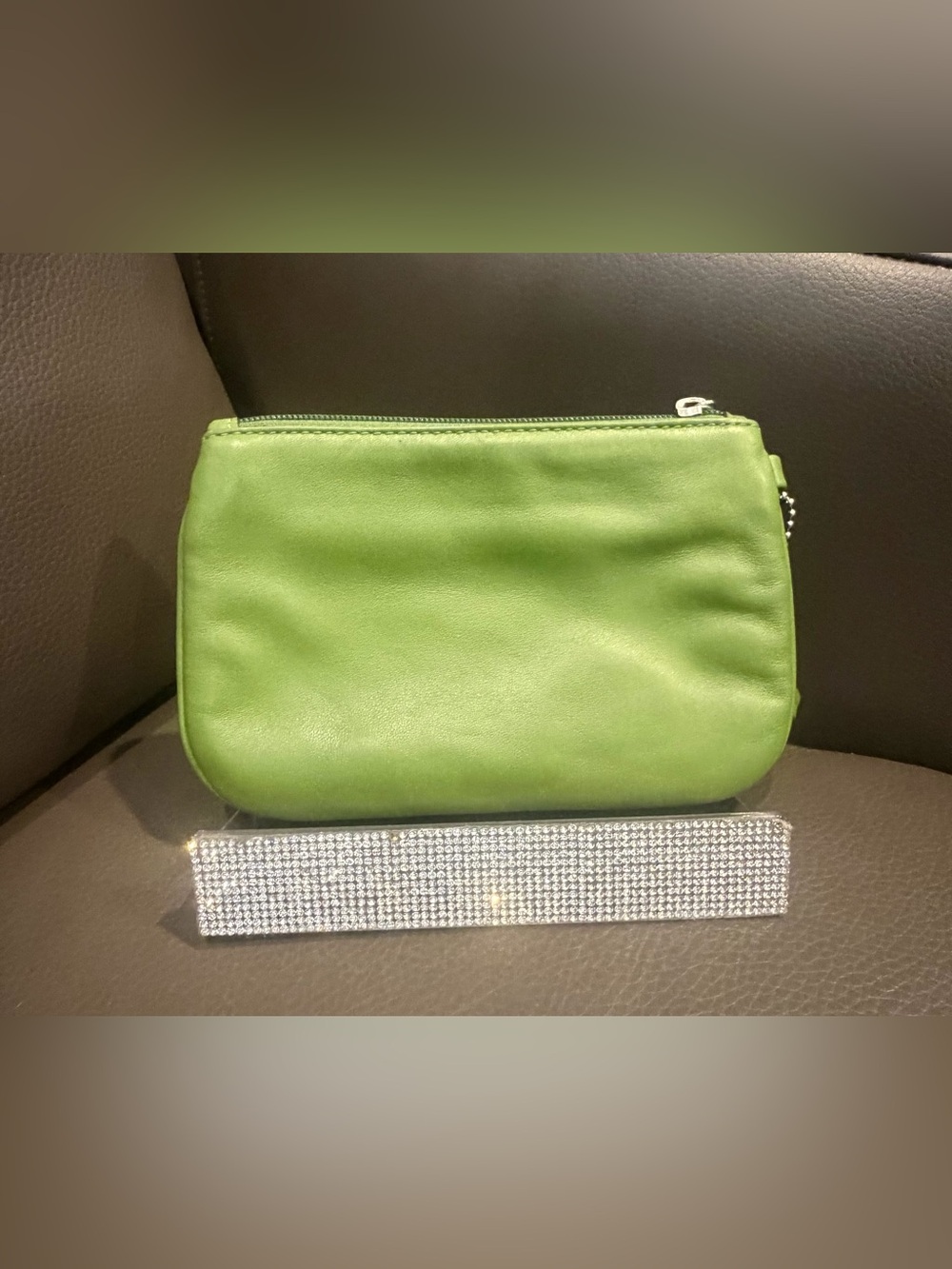 Coach Leather Lime Green Wristlet - Picture 2 of 5